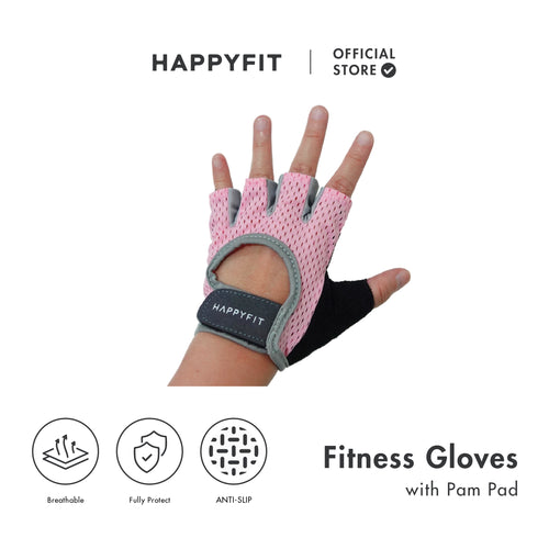 HAPPYFIT Fitness Gloves with Palm Pad