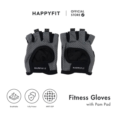 HAPPYFIT Fitness Gloves with Palm Pad