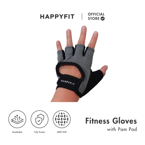 HAPPYFIT Fitness Gloves with Palm Pad