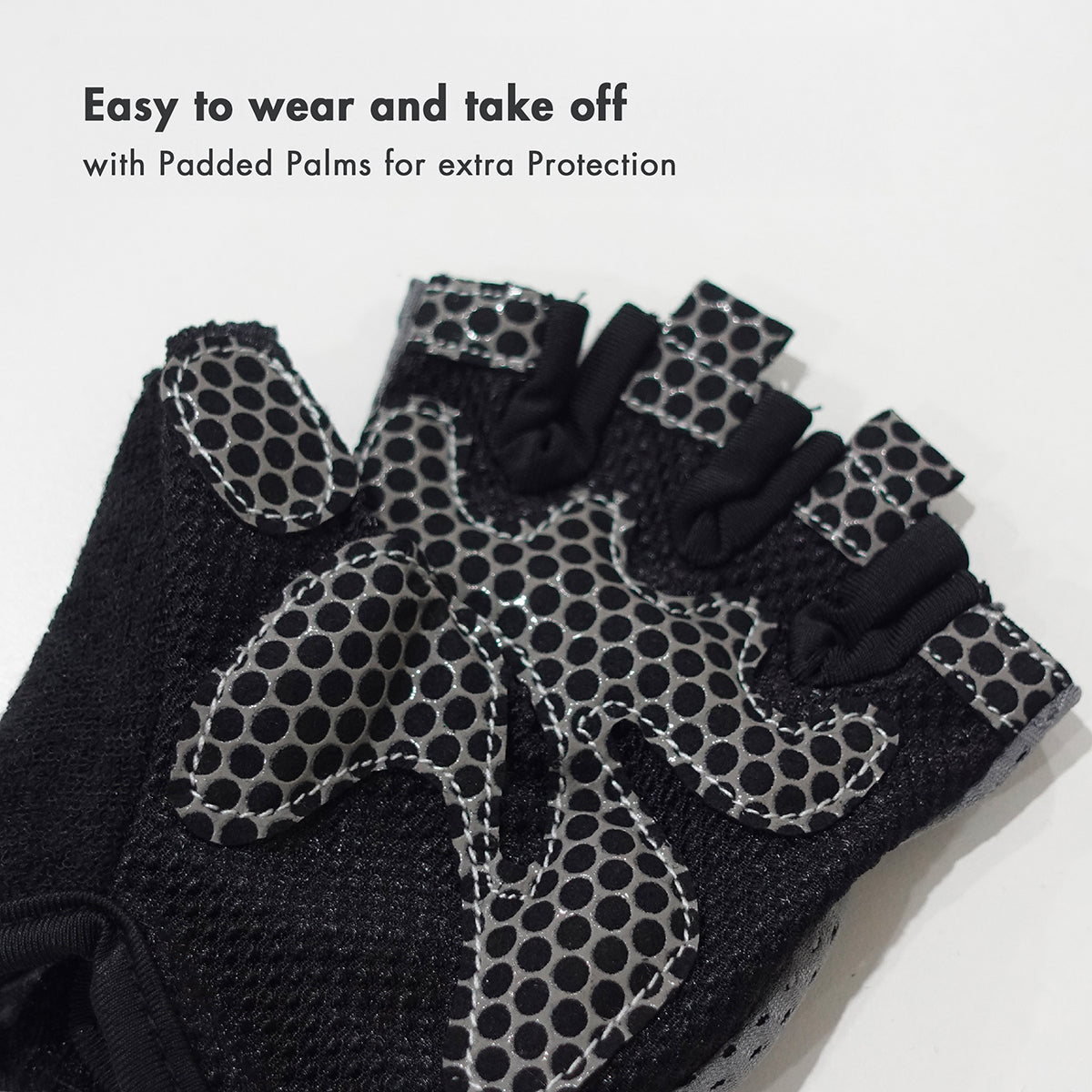 HAPPYFIT FITNESS GLOVES WITH PALM PAD