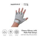 HAPPYFIT FITNESS GLOVES WITH PALM PAD & ANTI SLIP SILICONE DOTS