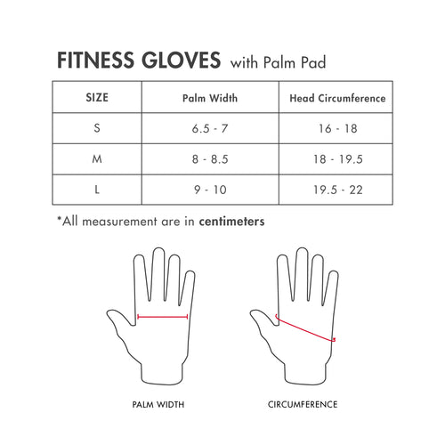 HAPPYFIT Fitness Gloves with Palm Pad & Anti Slip Silicone Dots