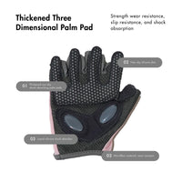 HAPPYFIT FITNESS GLOVES WITH PALM PAD & ANTI SLIP SILICONE DOTS