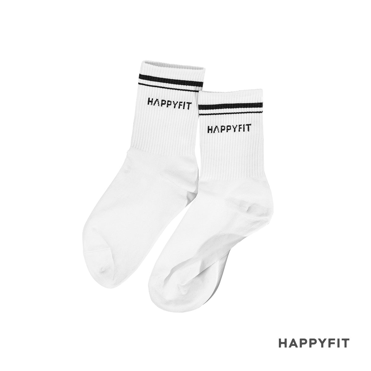 HAPPYFIT Unisex Half Crew Socks (Free Size) / Kaos Kaki Olahraga