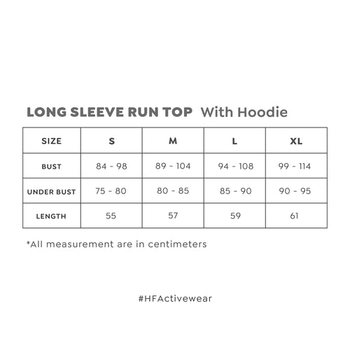 HAPPYFIT Long Sleeve Run Top with Hoodie