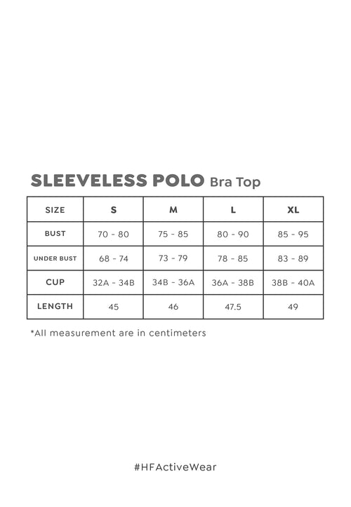 HAPPYFIT Sleeveless Polo Bra Top
