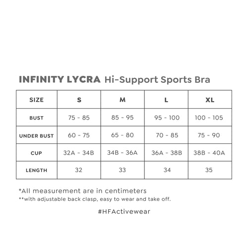 HAPPYFIT Infinity Lycra High Support Sports Bra