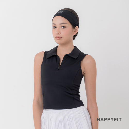 HAPPYFIT Sleeveless Polo Bra Top