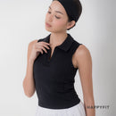 HAPPYFIT Sleeveless Polo Bra Top