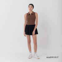 HAPPYFIT Sleeveless Polo Bra Top