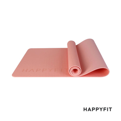 HAPPYFIT [Free Strap] Yoga Mat Tpe Eco Friendly 6mm