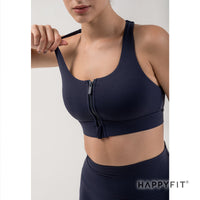 HAPPYFIT Zip Front High Support Sports Bra