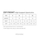 Happyfit Zip Front High Support Sports Bra / Bra Olahraga Wanita