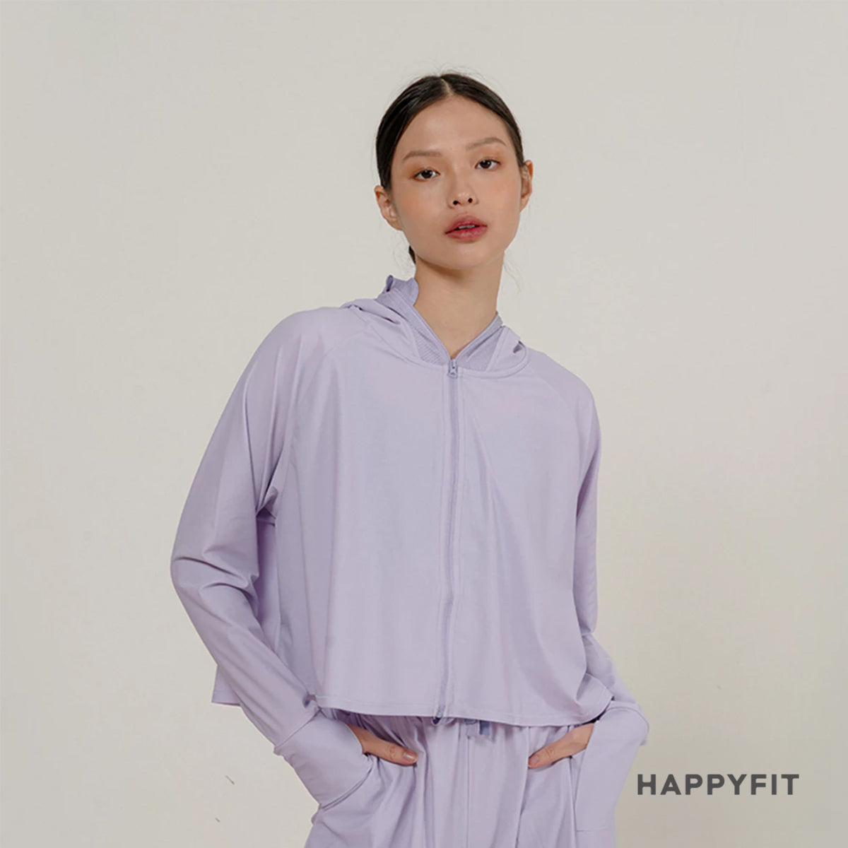 HAPPYFIT Uv Protection Crop Jacket Cloudy Comfort