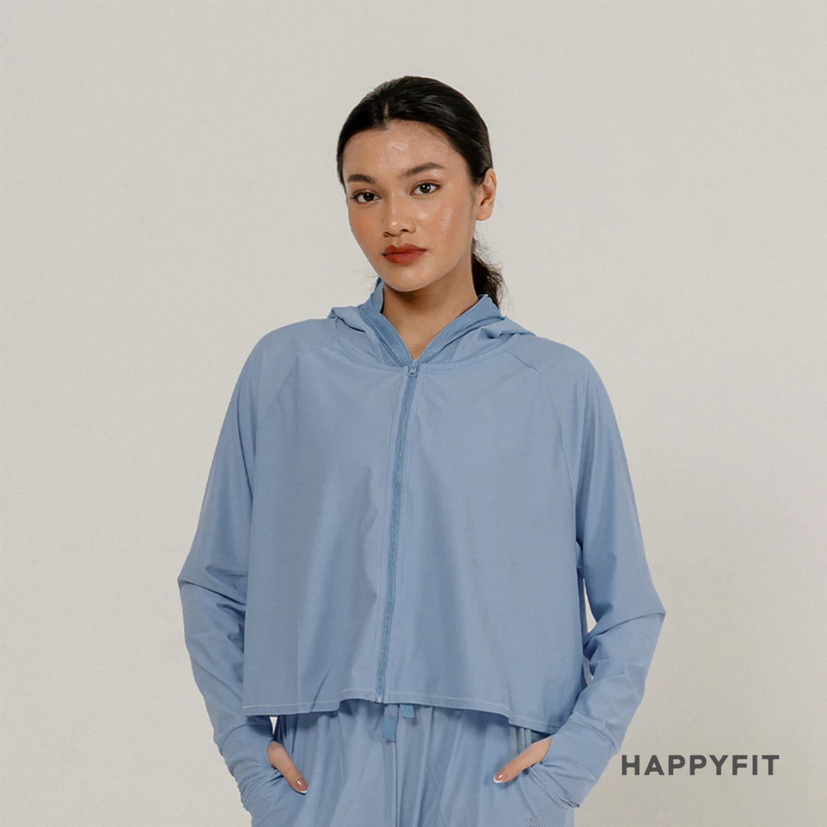HAPPYFIT Uv Protection Crop Jacket Cloudy Comfort