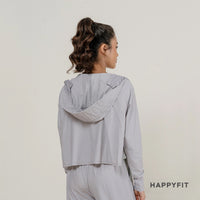 HAPPYFIT Uv Protection Crop Jacket Cloudy Comfort