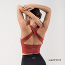 HAPPYFIT - Criss Cross Longline Sports Bra