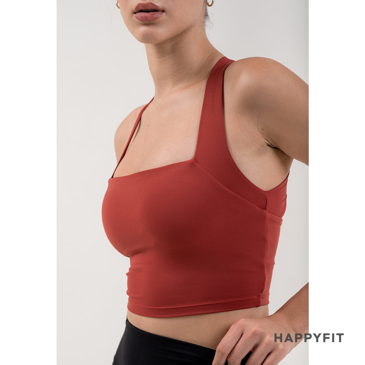 HAPPYFIT - Criss Cross Longline Sports Bra