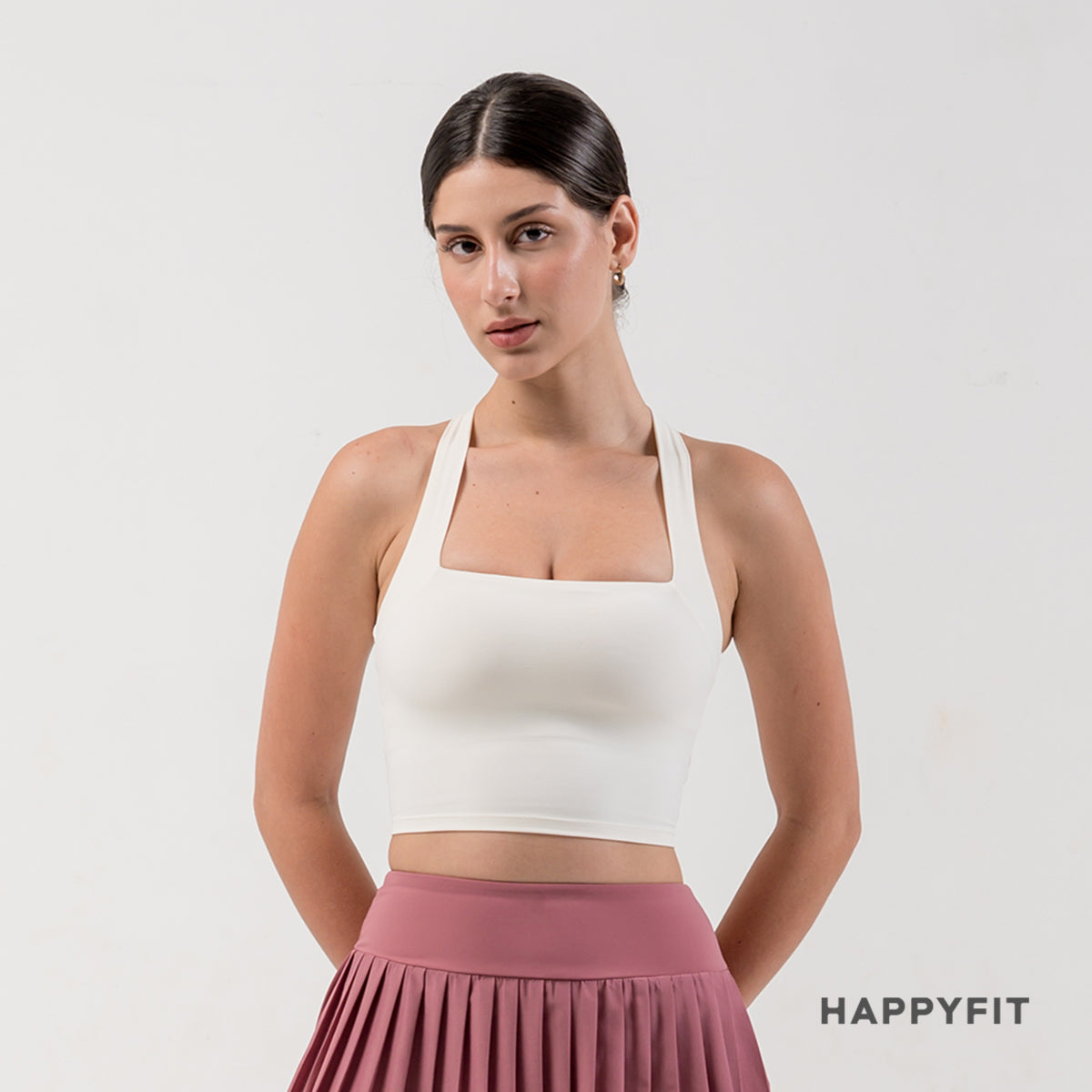 HAPPYFIT - Criss Cross Longline Sports Bra