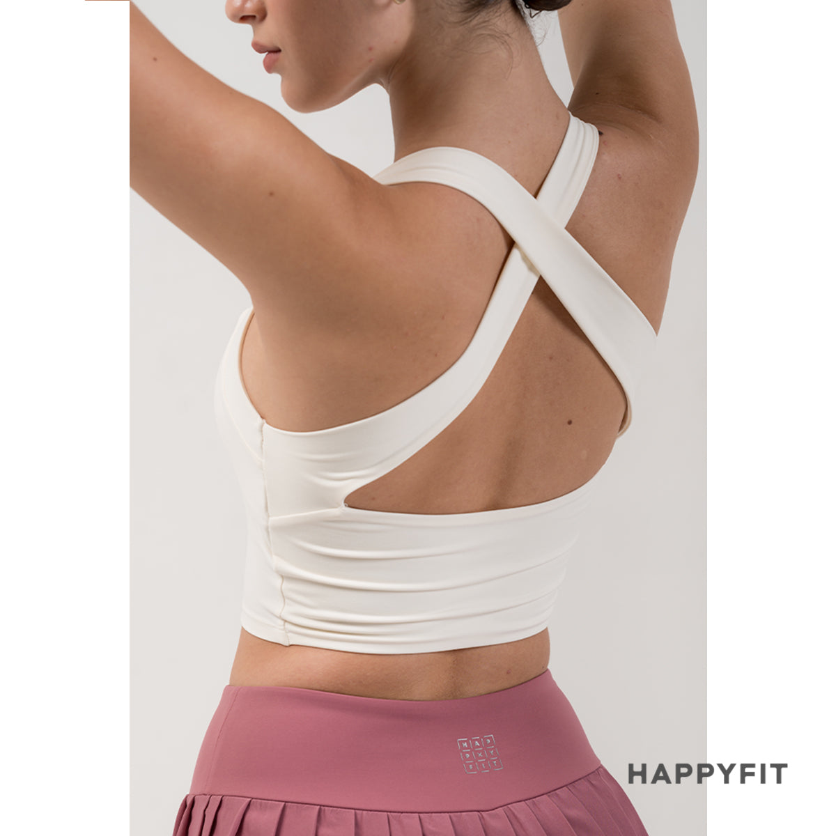 HAPPYFIT - Criss Cross Longline Sports Bra