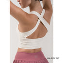 HAPPYFIT - Criss Cross Longline Sports Bra