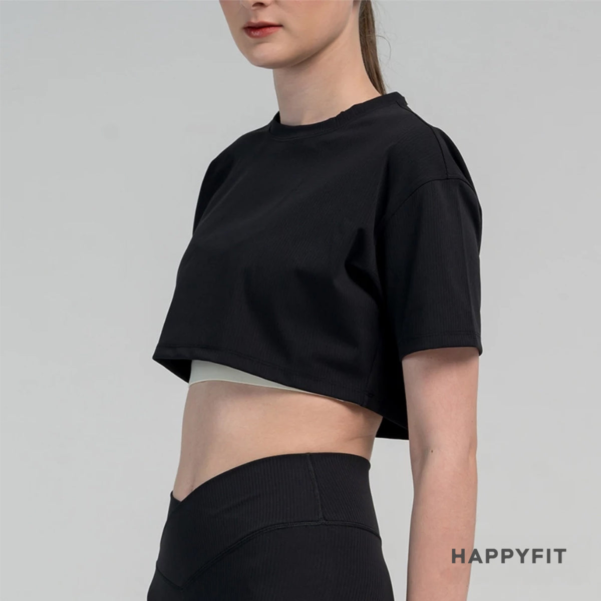 HAPPYFIT - Day to Day Cropped Tee