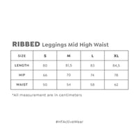 HAPPYFIT Leggings Ribbed Mid High Waist