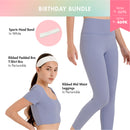 Bundle Activewear Ribbed Padded Bra + Ribbed Mid High Waist + Headband Sport