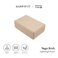 HAPPYFIT - Freedom Fit Bundle 5 | Yoga Roller Terracotta + Resistance Hip Band Terracotta + Yoga Block - Beige