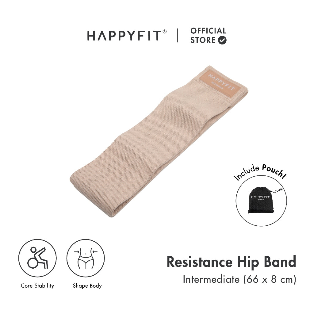 HAPPYFIT - Freedom Fit Bundle 6 | TPE 8mm Asana + Strap Beige + Yoga Roller Terracotta + Resistance Hip Band Beige