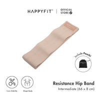 HAPPYFIT - Freedom Fit Bundle 6 | TPE 8mm Asana + Strap Beige + Yoga Roller Terracotta + Resistance Hip Band Beige