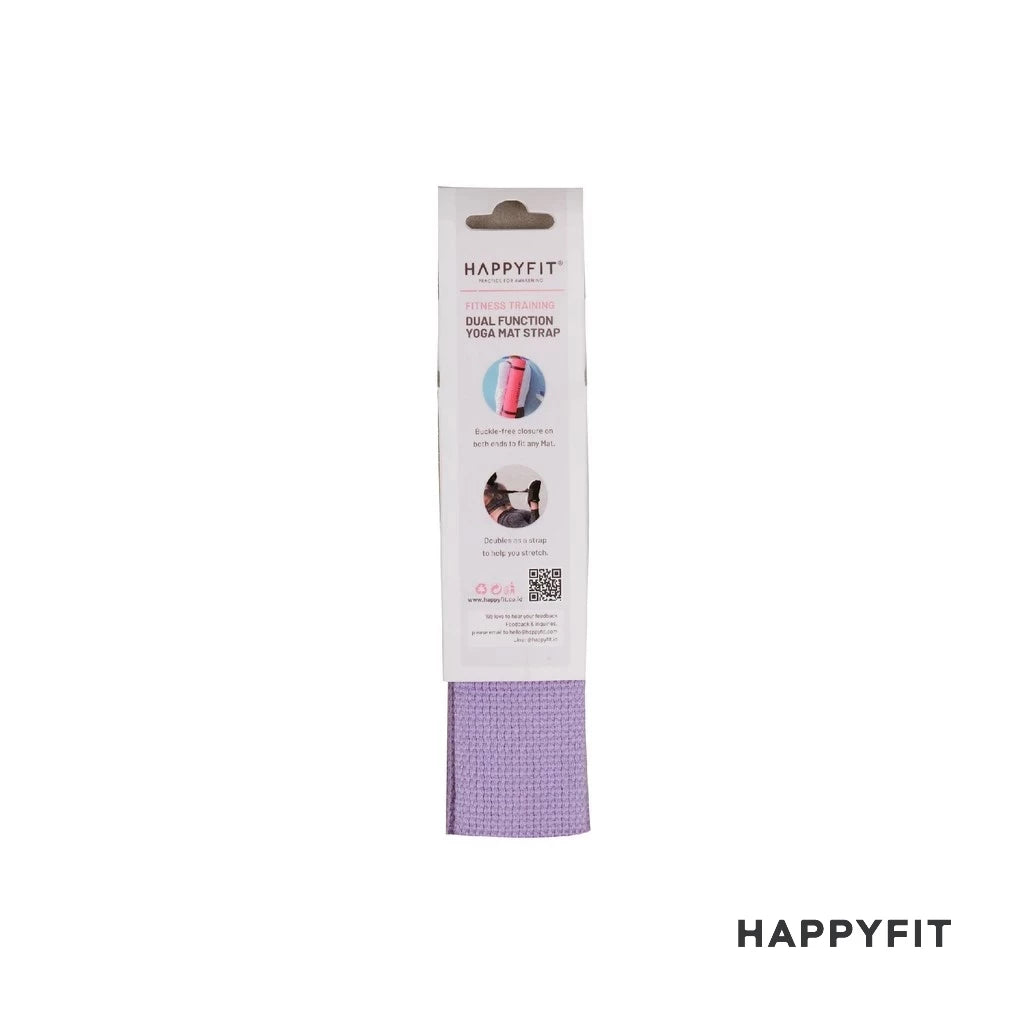 HAPPYFIT Dual Function Yoga Strap Cotton
