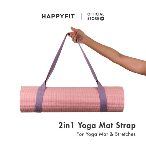 HAPPYFIT Dual Function Yoga Strap Cotton