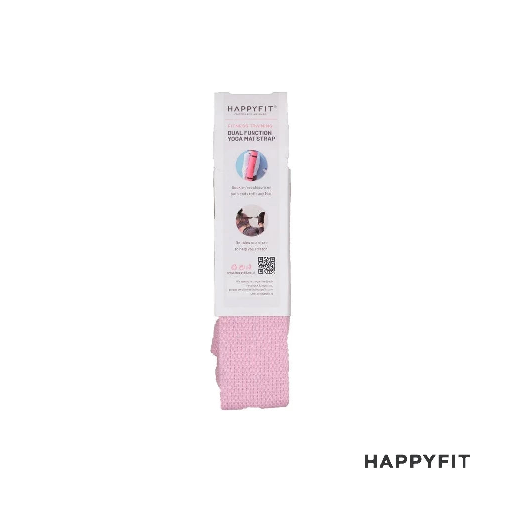 HAPPYFIT Dual Function Yoga Strap Cotton