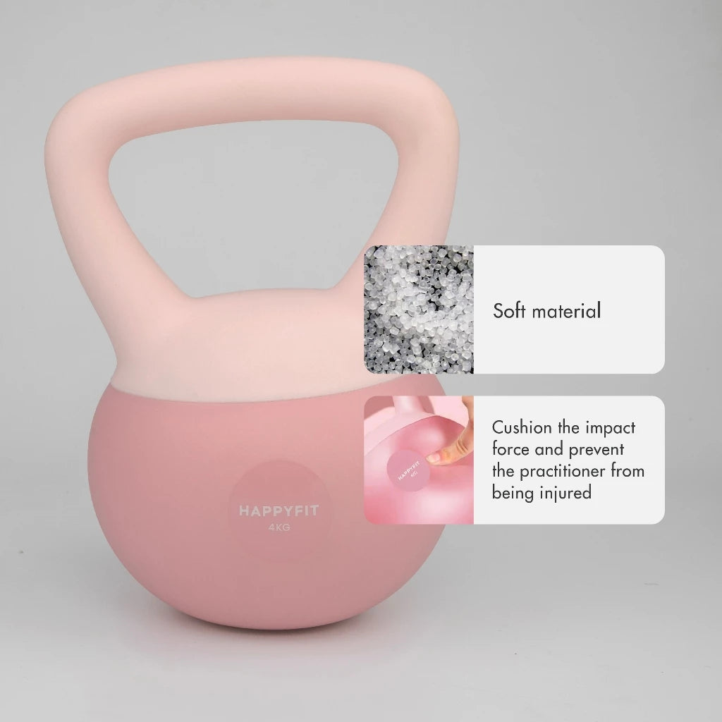 HAPPYFIT SOFT KETTLEBELL 4KG - PINK