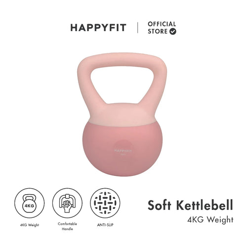 HAPPYFIT SOFT KETTLEBELL 4KG - PINK