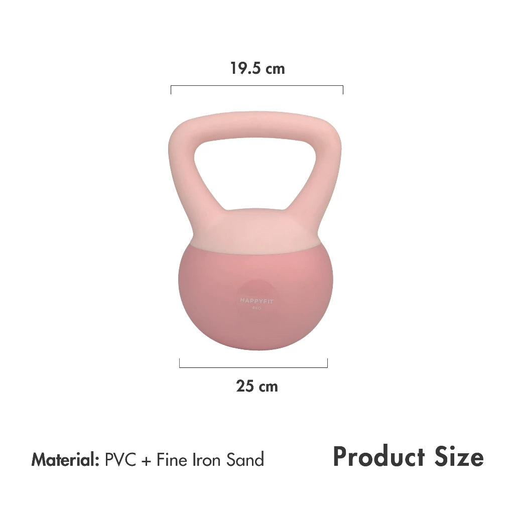HAPPYFIT SOFT KETTLEBELL 4KG - PINK