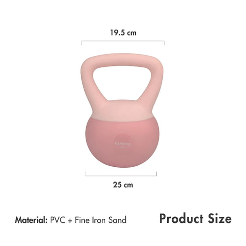 HAPPYFIT SOFT KETTLEBELL 4KG - PINK