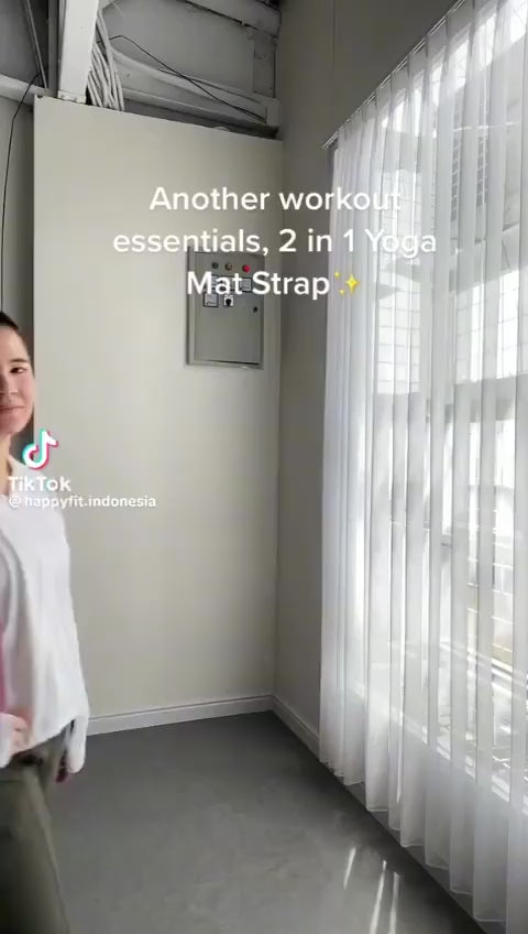 HAPPYFIT Dual Function Yoga Strap Nylon