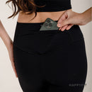 HAPPYFIT Ribbed Mid High Waist Leggings