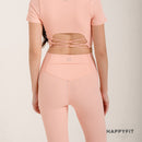 HAPPYFIT Ribbed Mid High Waist Leggings