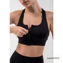 HAPPYFIT Zip Front High Support Sports Bra
